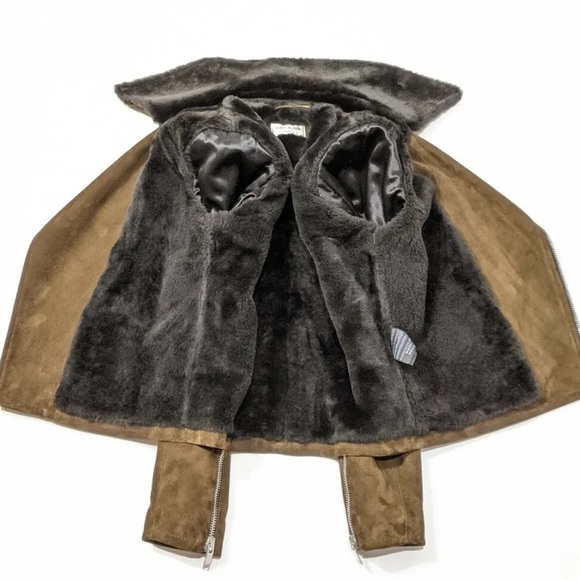 Saint Laurent X Hedi Slimane 2015 Womens Leather Shearling Biker Jacket - Picture 5 of 6